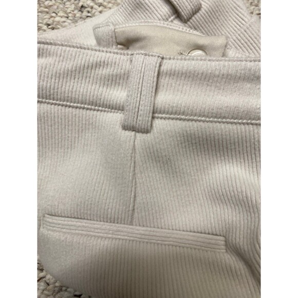 Joie 70's Vibe Soft Corduroy High Rise Patch Pocket Flare Leg Pants Off White 6 - Picture 12 of 12